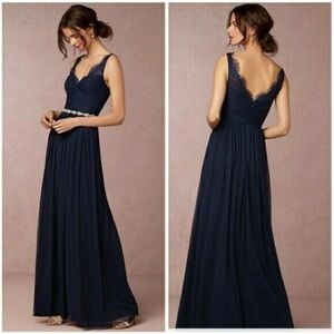 Size 8 Anthropologie navy Fleur Hitherto bridesmaid dress - discontinued